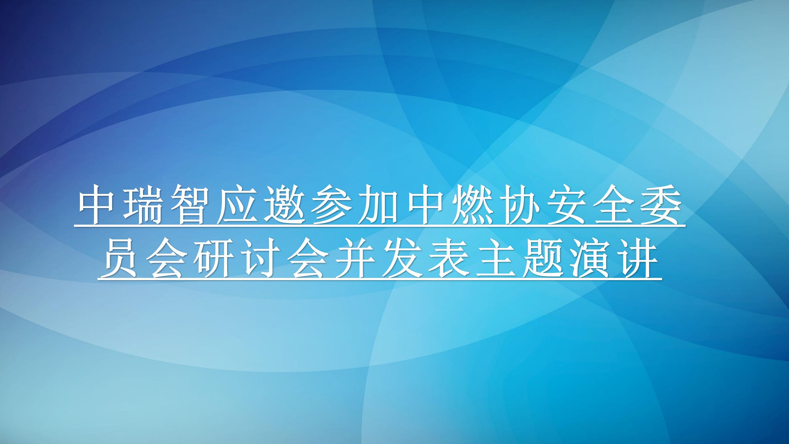 中瑞智應(yīng)邀參加中燃協(xié)安全委員會(huì)研討會(huì)并發(fā)表主題演講