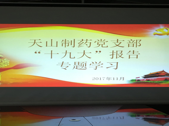 天山制藥黨支部深入學習體會十九大精神實質